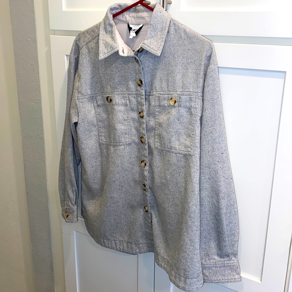 Oversize flannel/cardigan gray